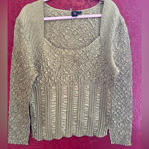 Milano y2k popcorn shirt Olive Green - Picture 2 of 7